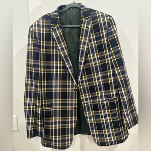 Men’s plaid saddlebred blazer